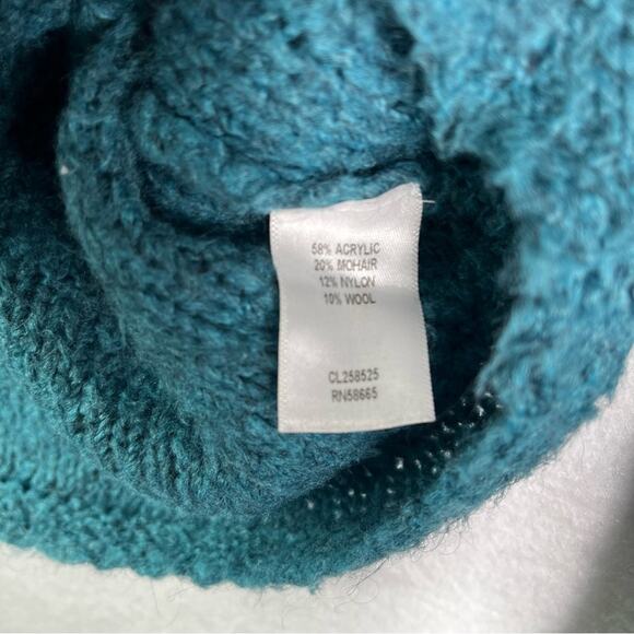 Classiques Entier Sweater Small Wool Mohair Blend Wide Bell Sleeve Cowl Neck - Picture 11 of 11